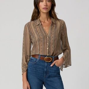 Jasmeet Blouse Brown Multi